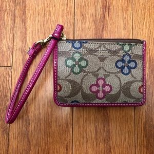 Coach Wristlet Coin Purse/ID Keychain NWOT